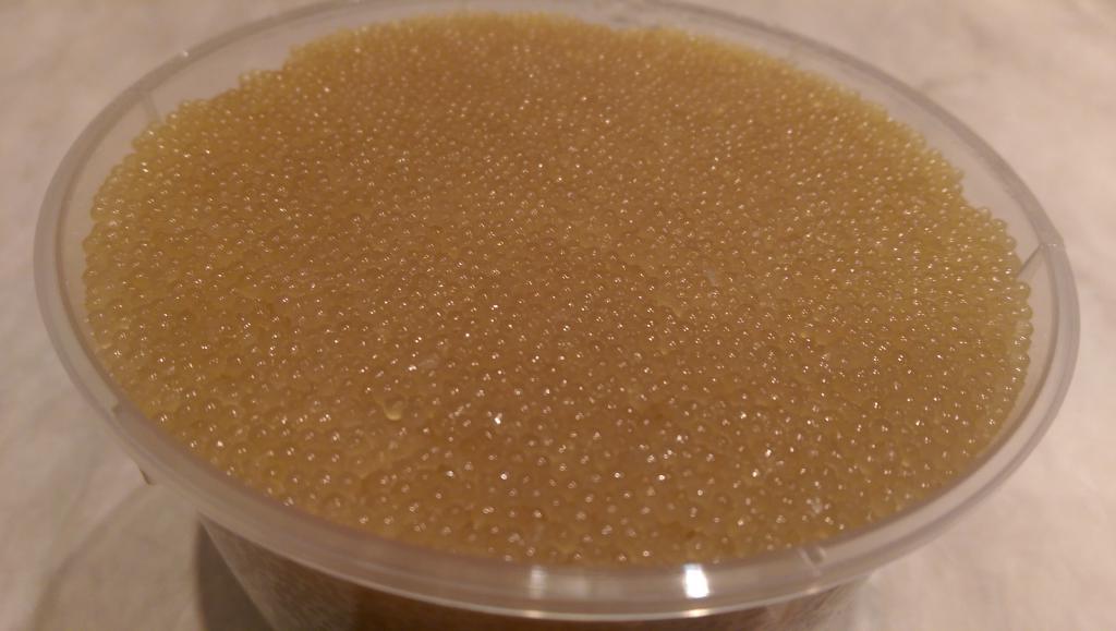 Eimer Hecht Kaviar infiziert