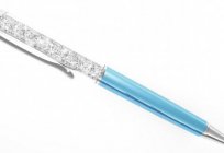 Kugelschreiber Swarovski-Kristallen: ein Foto. Wie man die Bolzen im Griff Swarovski?