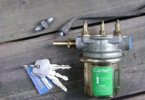 The fuel pump on the carb: features, installation