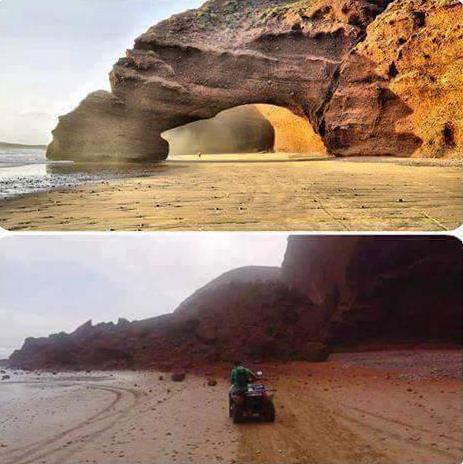 海滩legzira摩洛哥的照片