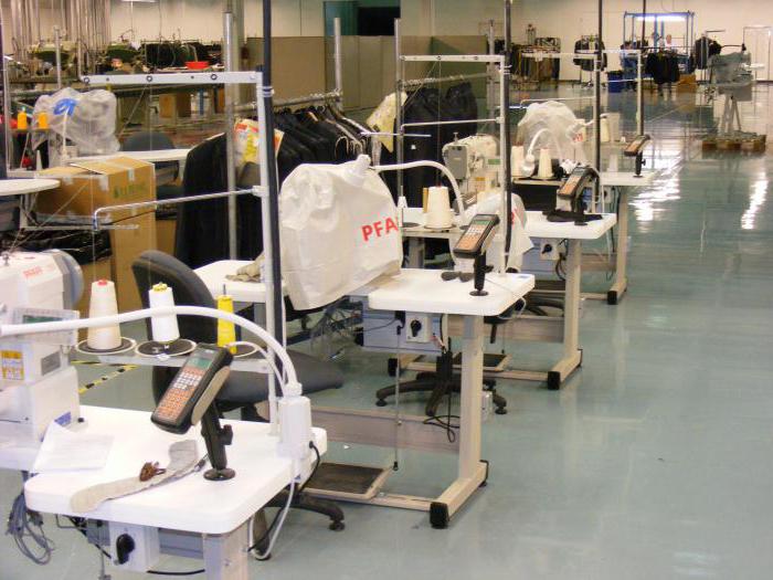 sewing production of light industry