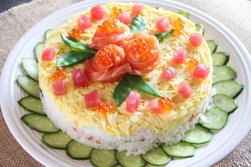 aranżacja sushi-ciasto