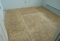 Concrete screed floor with their hands in the house and the apartment