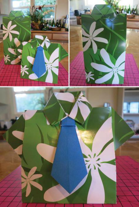Krawatte aus Papier Origami