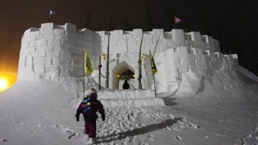 як зробити снігову фортецю
