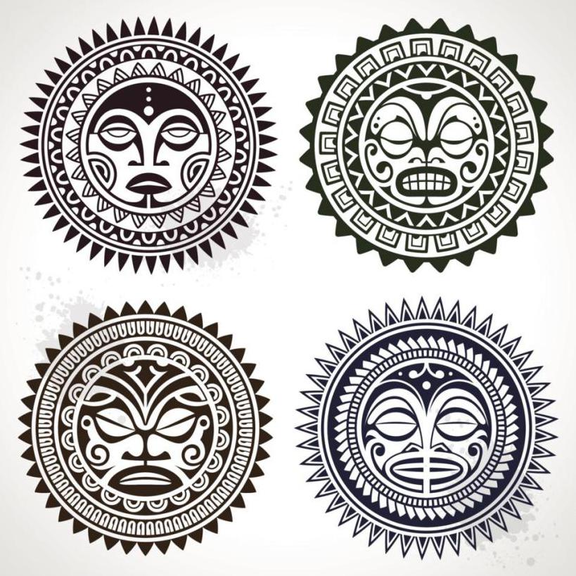 polynesischen Tattoo-Maske