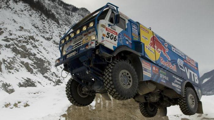 KAMAZ participating in the rally Paris Dakar