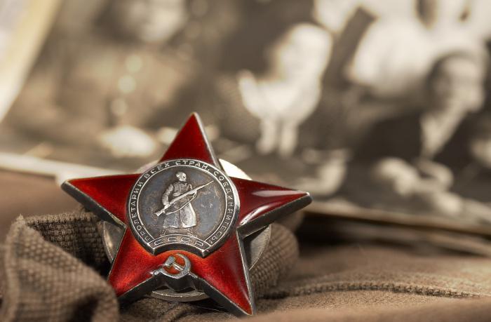 der Orden des roten Sterns für die militärische Dienste