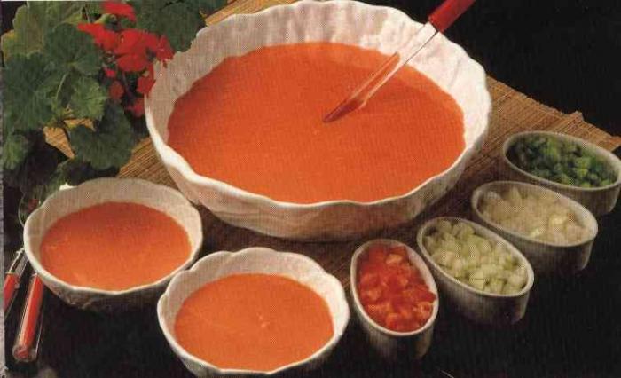 español sopa de gazpacho