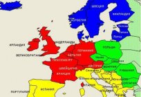 Podregiony Europy. Zasada podziału Europy na podregiony,