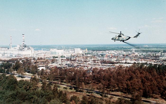 uma usina nuclear em chernobyl