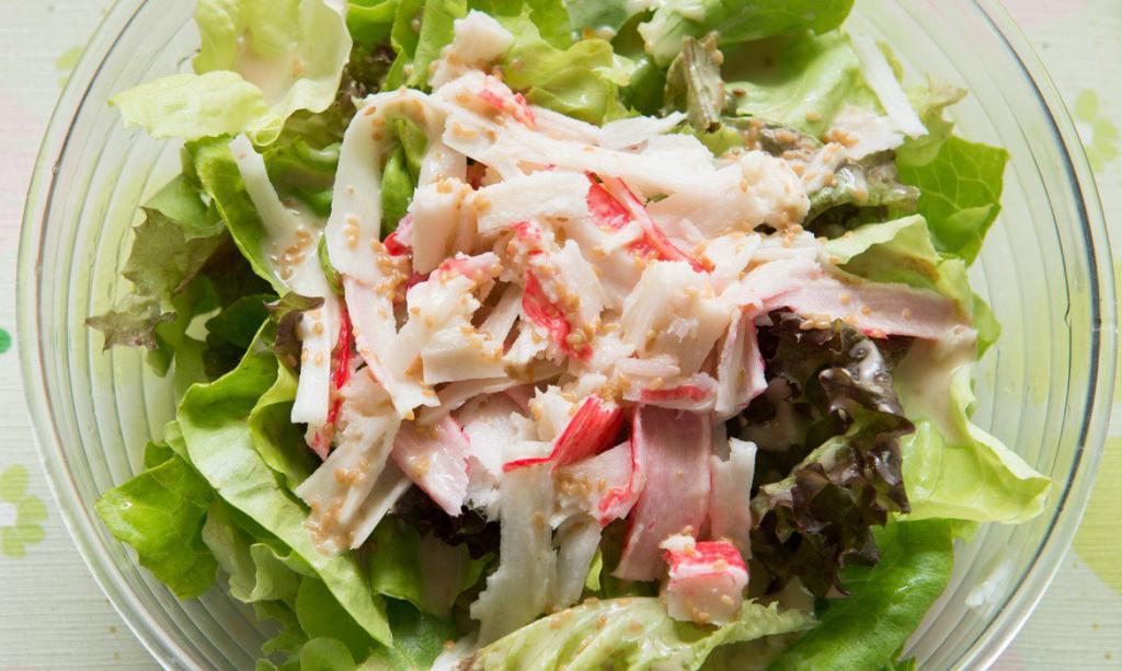 crab salad with Chinese cabbage