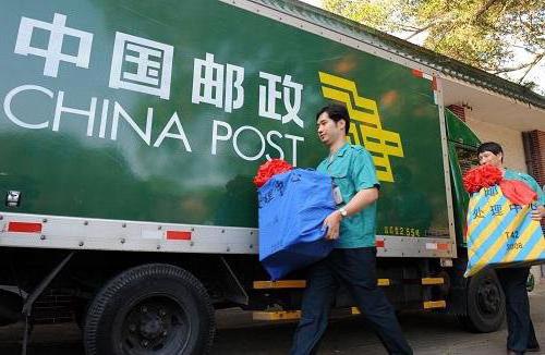 delivery of parcels from China.