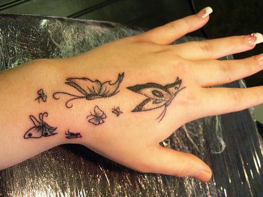 tatuagem para as meninas na mão
