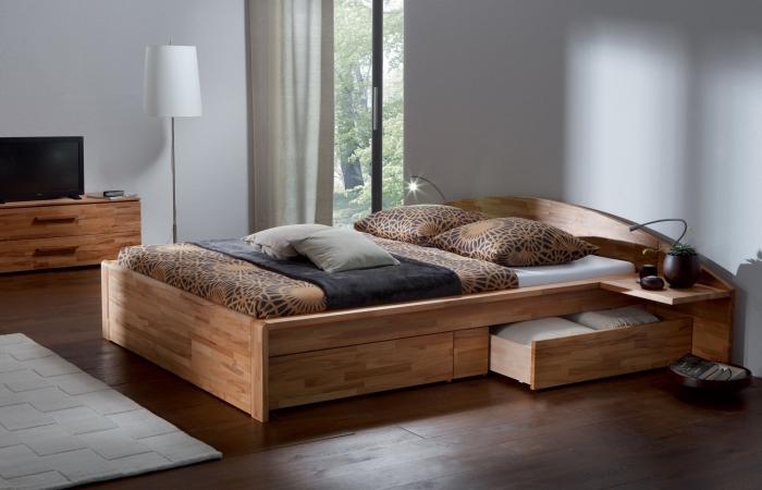bed with side boxes