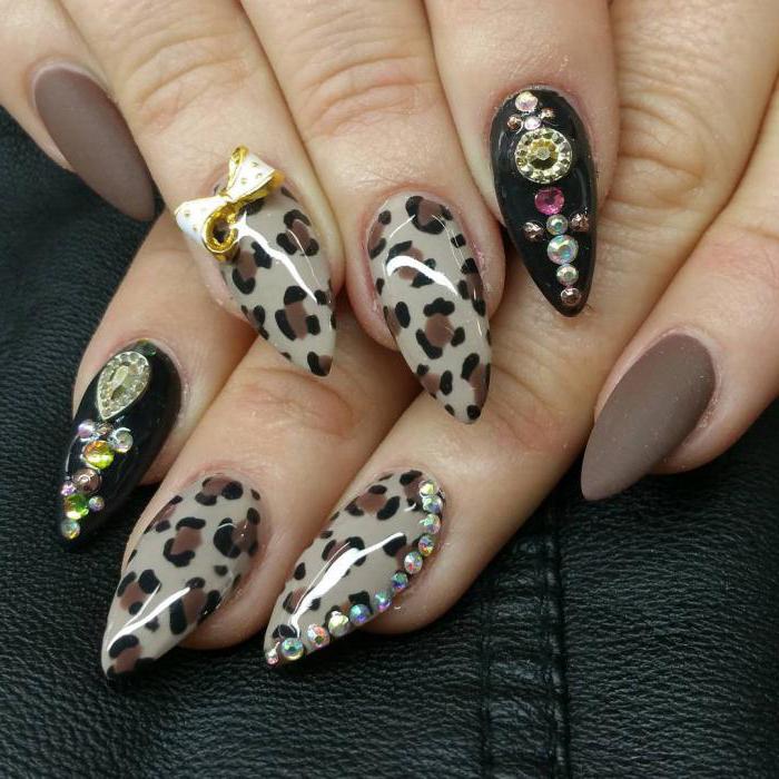 autumn manicure on graft nails