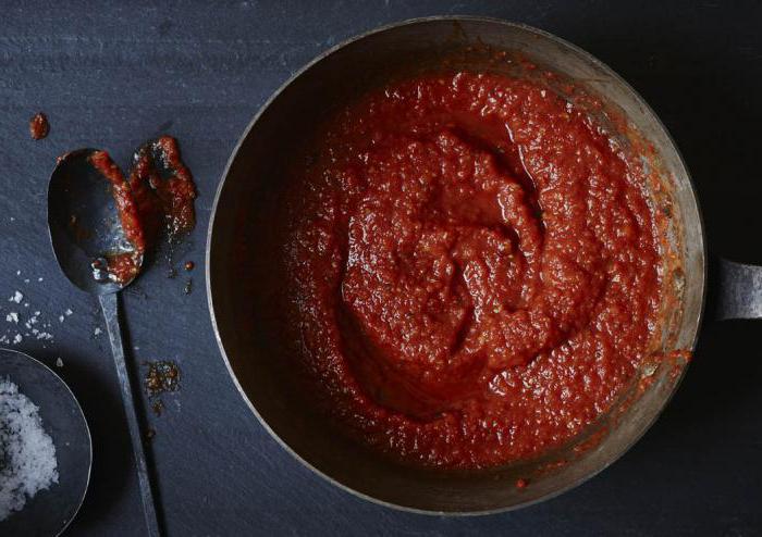la receta de rojo de la salsa principal