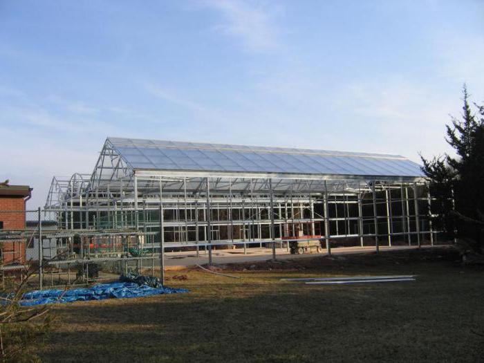project of the construction of a greenhouse complex
