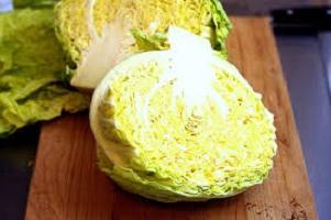 preparation of salad from fresh cabbage