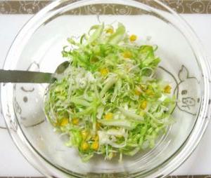 rápida de salada de repolho fresco