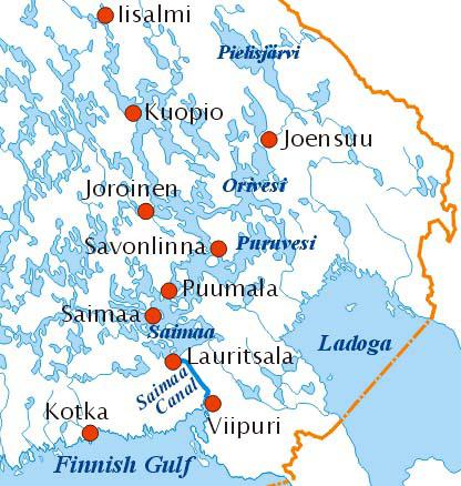 Saimaa canal map
