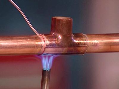 soldering copper pipe