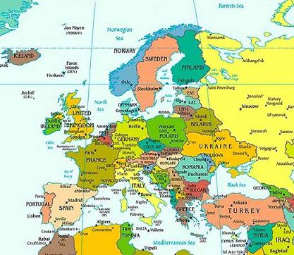 مساحة دول أوروبا