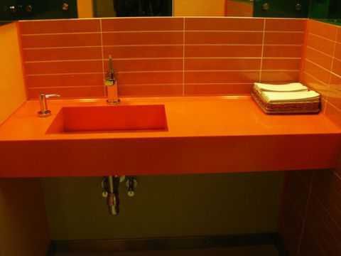 how to clean a white sink made of artificial stone