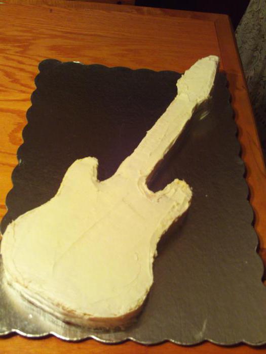 pastel de la guitarra de la foto