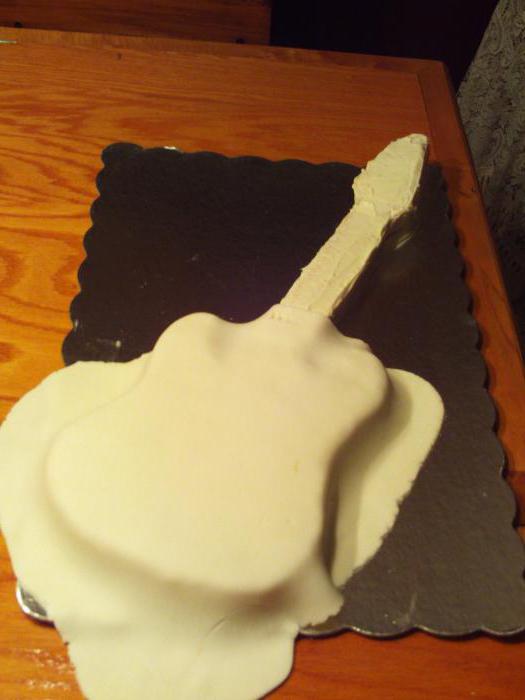 la guitarra de la foto de la torta