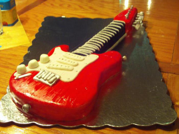 торт гітара з мастики