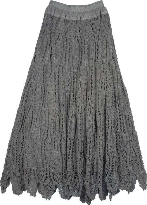 pattern long skirt