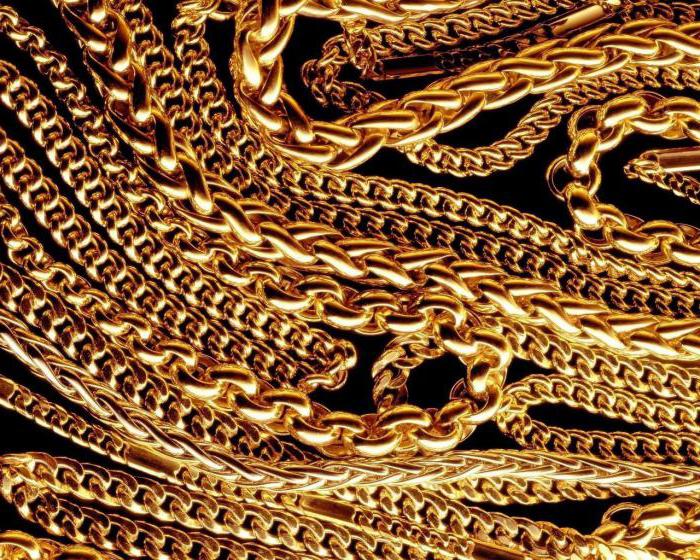 la reparación de cadenas de oro