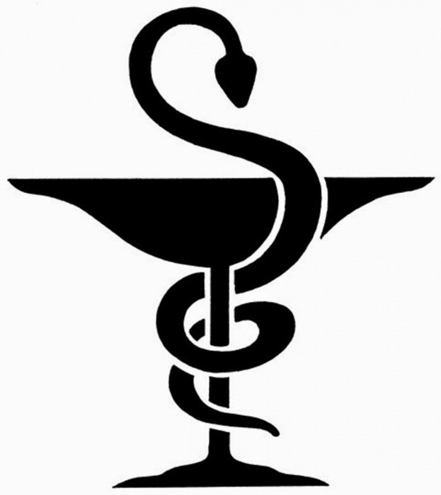 symbol of the medicine bowl with a snake