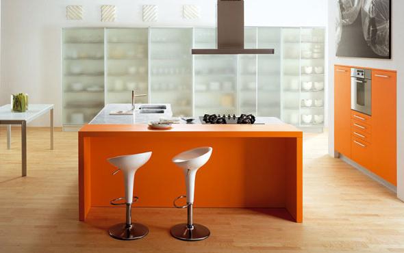Küche orange Foto