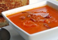 A sopa de tomate. A sopa de tomate purê: receita, foto