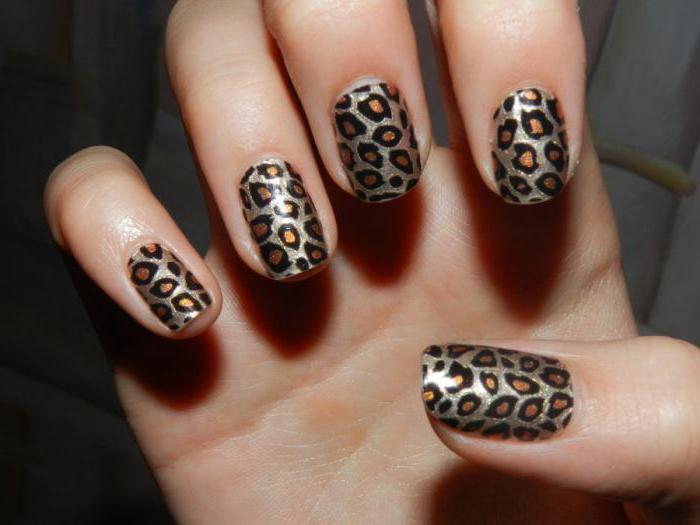 nail design leopard zdjęcia