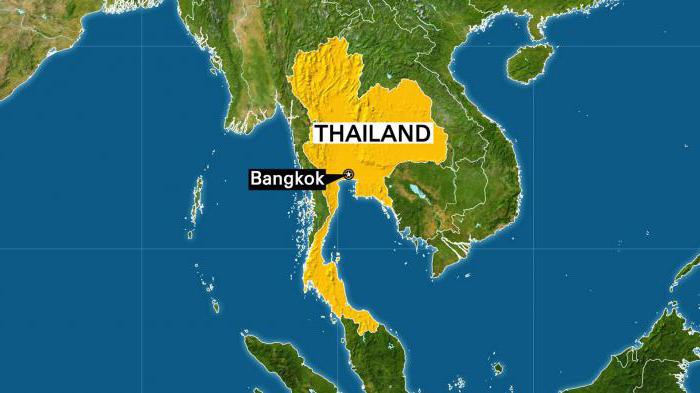泰国在世界地图上的