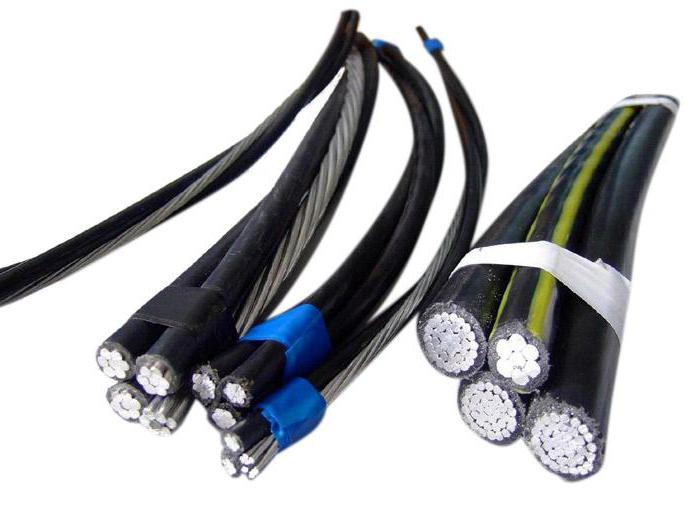 el cable de alimentación eléctrica con conductores de aluminio