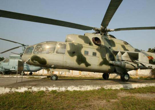 mi-24 military attack helicopter