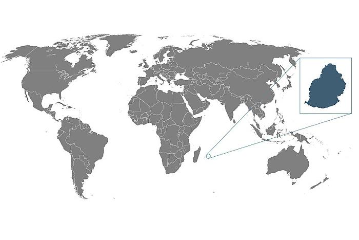 毛里求斯在世界地图上的