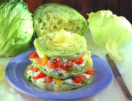 salad of iceberg lettuce
