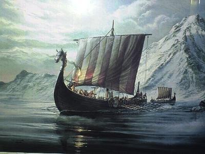 драккары drewniane łodzie wikingów