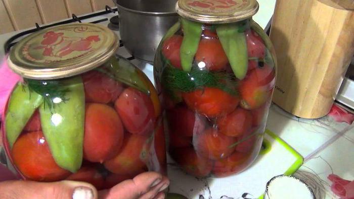 el marinado para los tomates en 3 litros de un frasco con 70vinagre