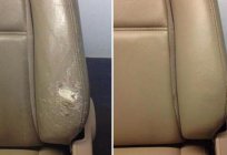 La pintura para la piel para el auto. Reparación de cuero de los asientos y el interior del coche
