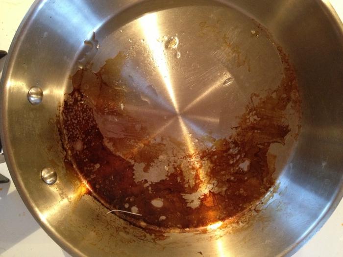 How to clean burnt jam