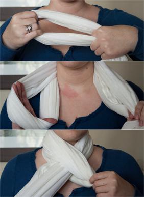 How to tie a scarf, photo