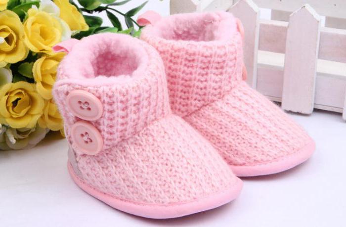 baby knitted socks made of wool
