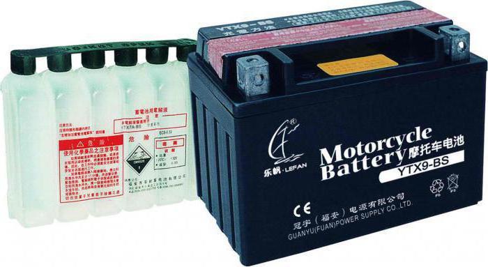 battery for a motorcycle IZH