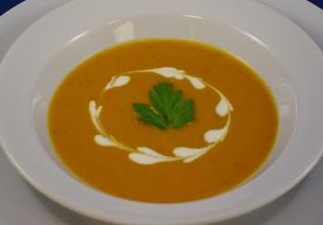 pumpkin soup with cream